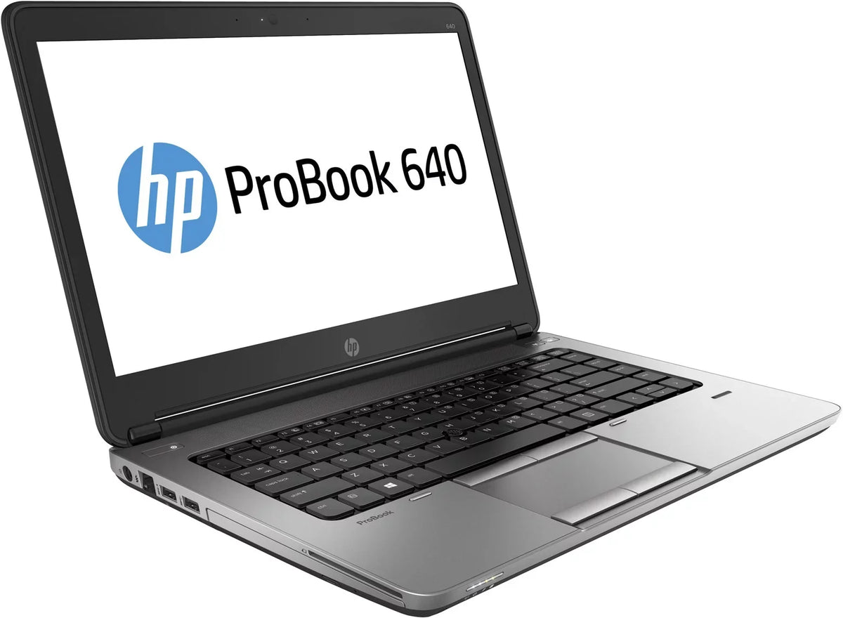 Used 14-inch HP ProBook 640 G1 Notebook PC; i5 Processor; 12GB; 180GB SSD; Windows 10 Pro