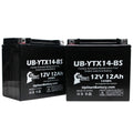 2-Pack UpStart Battery Replacement 2011 BMW F800ST; GS 800 CC Factory Activated; Maintenance Free; Motorcycle Battery - 12V; 12AH; UB-YTX14-BS