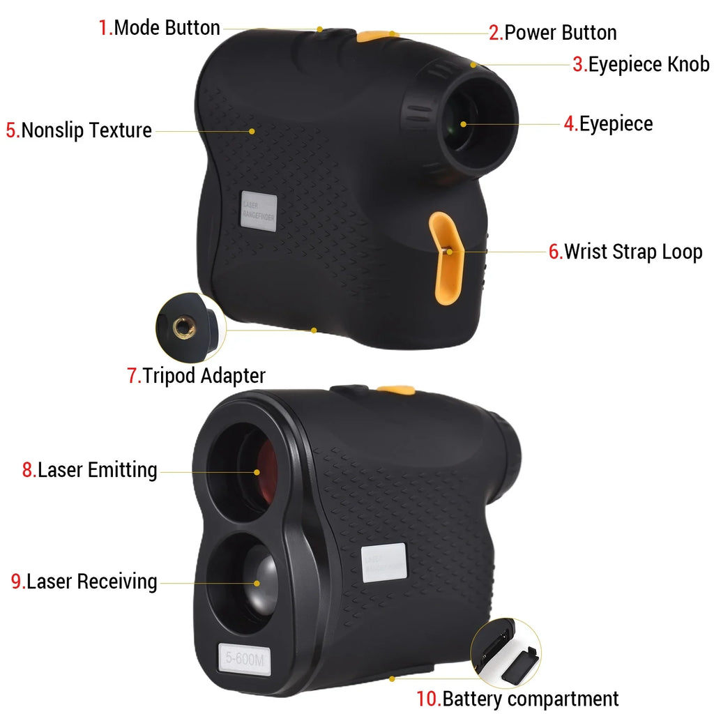 moobody Digital Measurement Rangefinders; Monocular Telescope with 600M / 800M / 1000M ; Perfect for