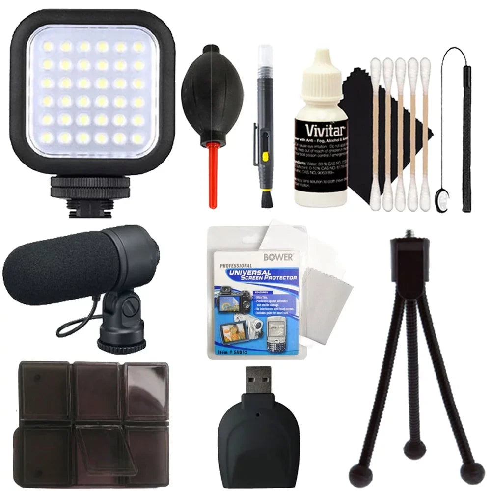 Compact Light & Accessory Bundle for Canon EOS Rebel T6i T6 T6s T5i T5 T4i T3i