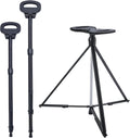 Portable Cane Seat Folding Walking Cane for Men & Women Sturdy Tripod Cane Stool Lightweight Balancing Mobility Aid Crutch Chair with Travel Bag and 2 Base Canes for Elderly; Seniors & Handicap