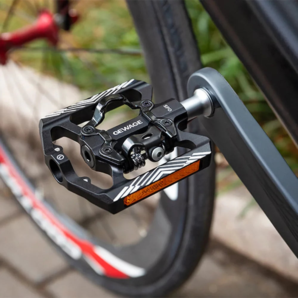 Mountain Bike Pedals with Reflector; Lightweight Aluminum; Improved Transfer