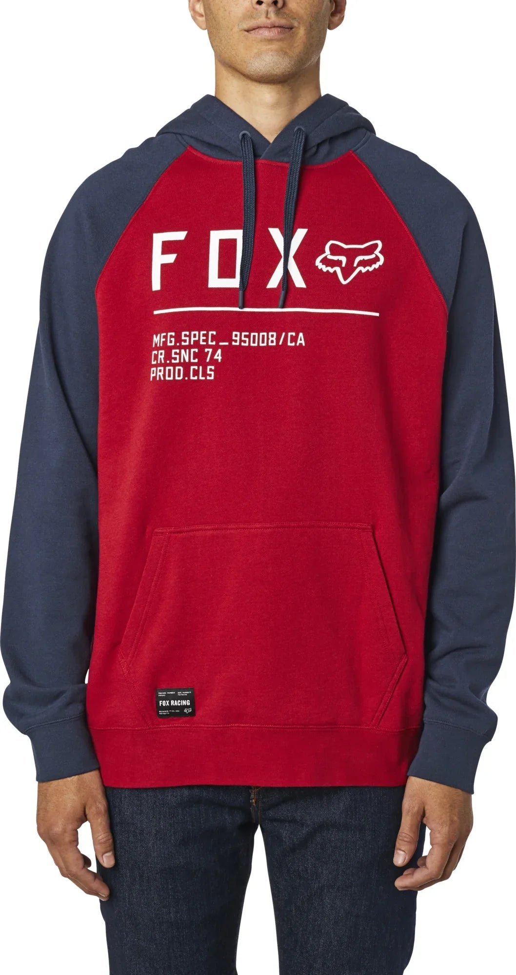 Fox Racing Non Stop Raglan Mens Pullover Hoody Chili LG