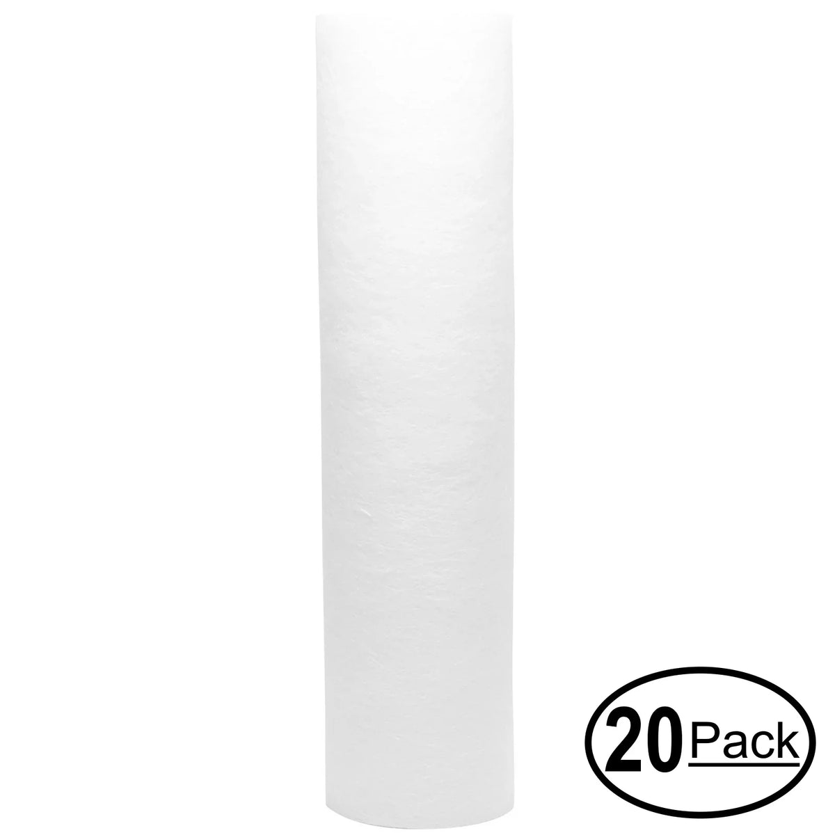 20-Pack Replacement for Expres ClearFilterHousing Polypropylene Sediment Filter - Universal 10-inch 5-Micron Cartridge for Express Clear 10" Filter Housing For RO System