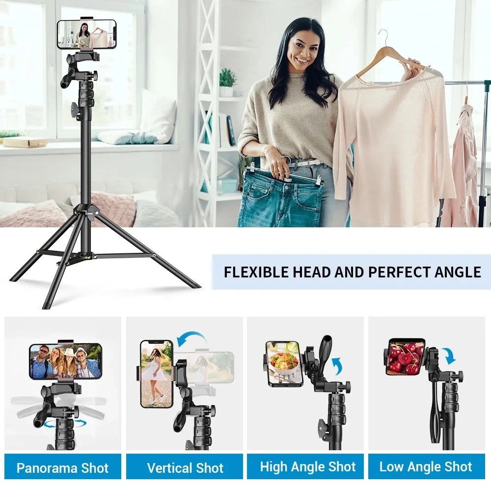 APEXEL Selfie Stick Tripod Stand Aluminum Alloy 180cm for Smartphone Camera