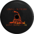 2018 2019 Wrangler JL Backup Camera Liberty or Death Don't Tread on Me Snake Flames Fire Spare Tire Cover for Jeep RV 33 foot