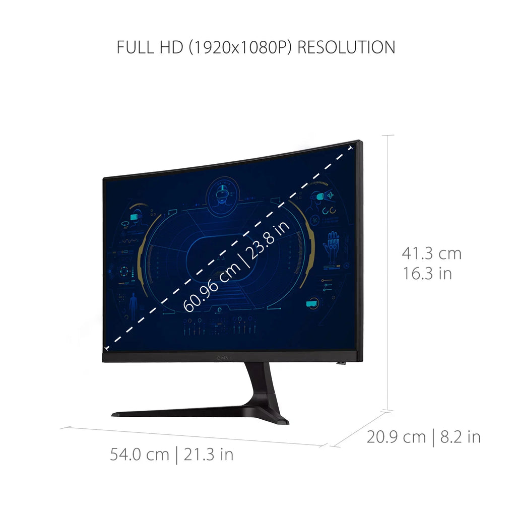 ViewSonic OMNI VX2418C 24 foot 1080p 1ms 165Hz Curved Gaming Monitor with AMD FreeSync Premium; Eye Care; HDMI and DisplayPort