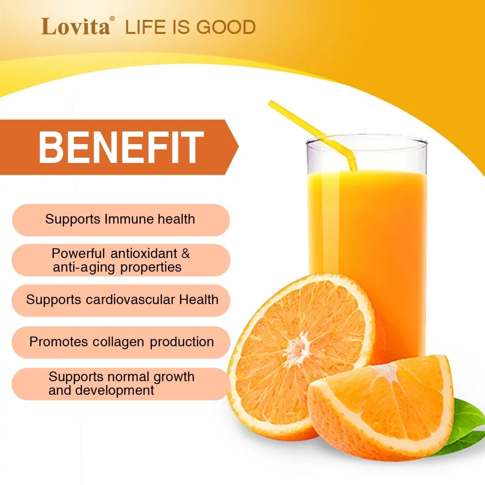 Lovita Vitamin C 1000mg with Bioflavonoids & Rose Hips; Timed Release Vitamin C; High Potency Vitamin C to Boost Healthy Immune Function; 120 Vegetarian Tablets for 4 Month Supply (Pack of 3)
