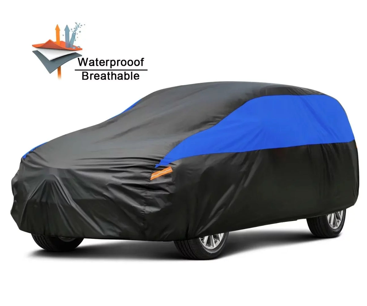 SUV Car Cover Fluidproof All Weather ; Size 1 FitSUV-Length up to 181 inch; Blue