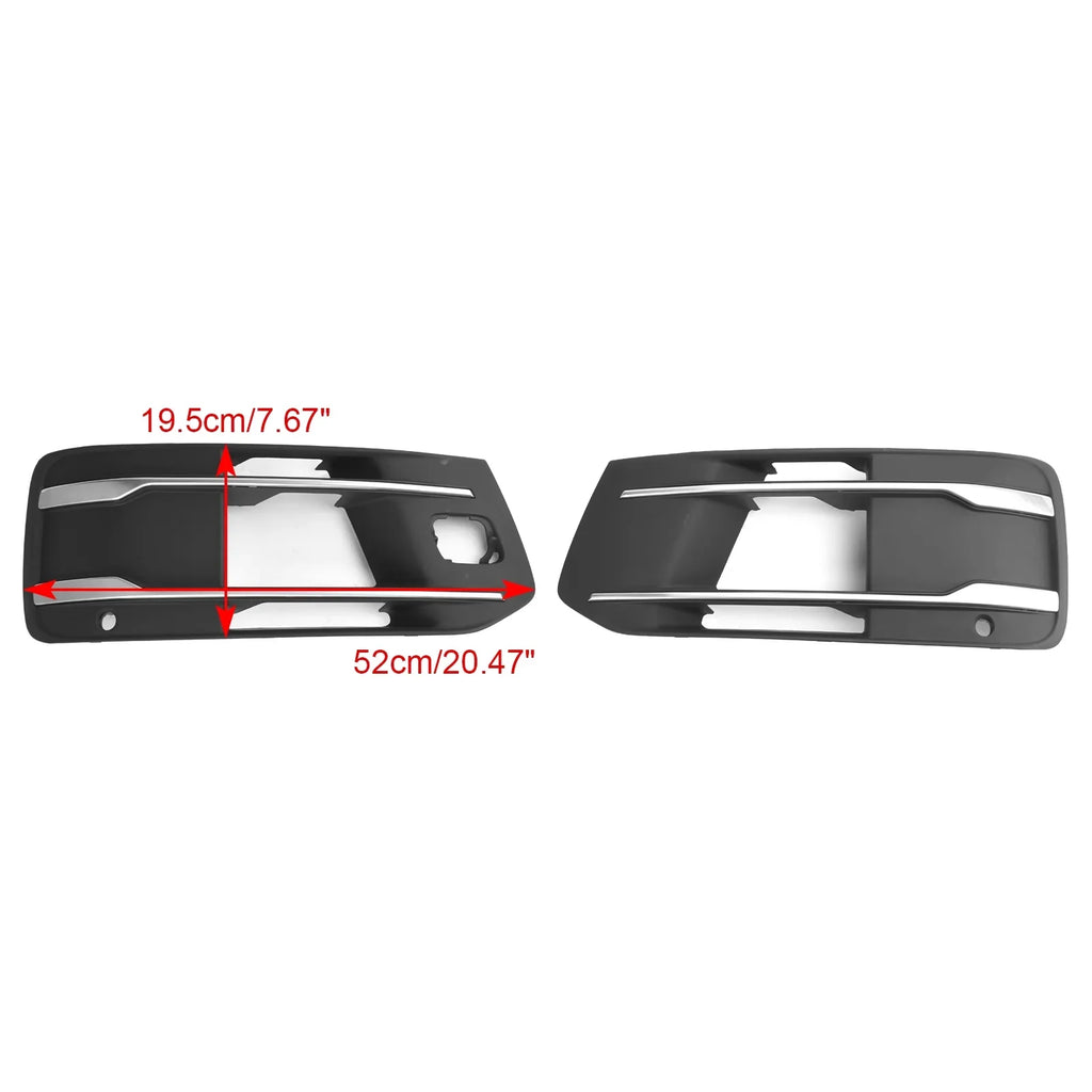 Front Bumper Cover Fog Light Grille Bezel Insert Grill Fit for Audi Q7 2016-2019