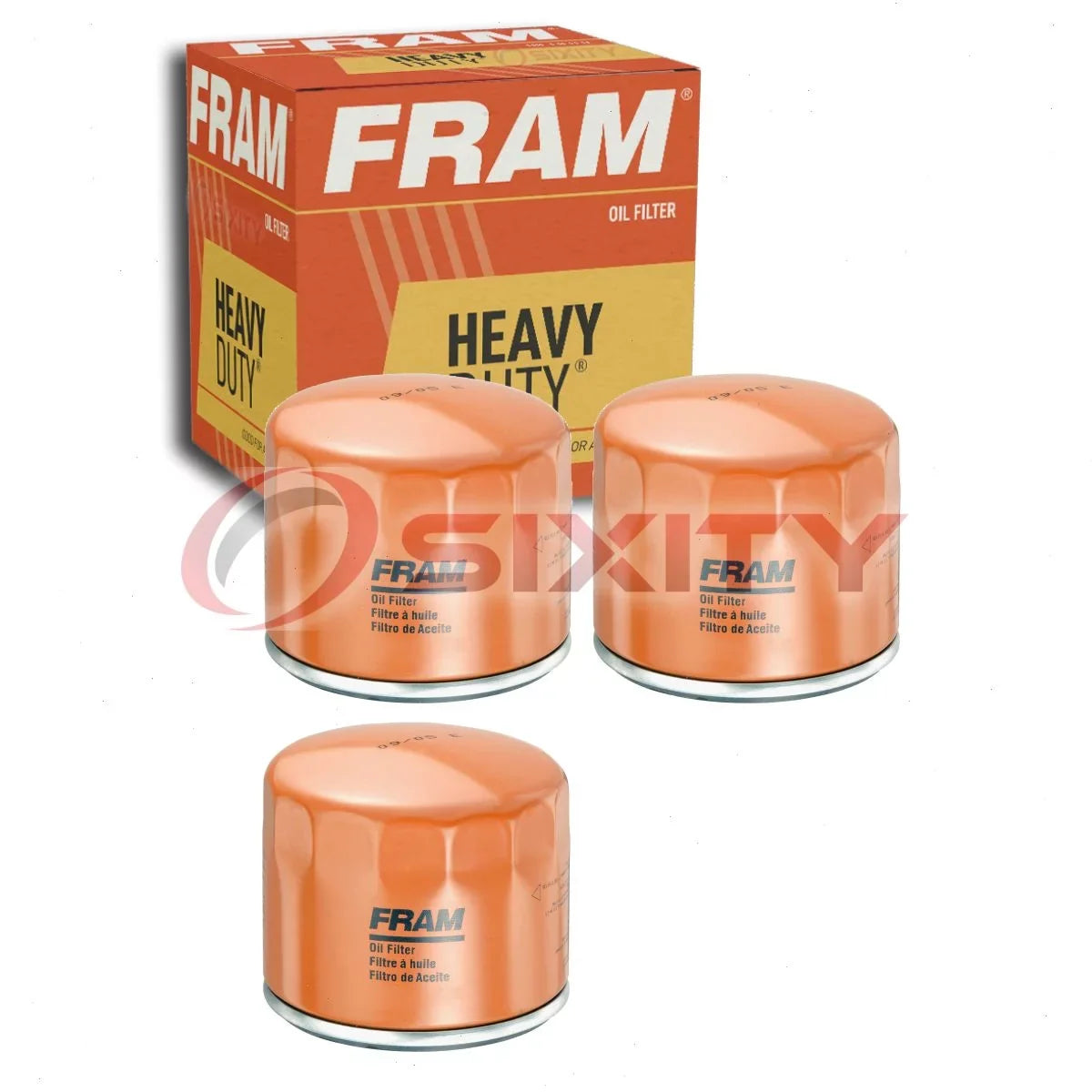 3 pc FRAM PH8172 Heavy Duty Engine Oil Filters for 27202MP 33646 3646 BF1278 FS19996 LFF9012 LFP2999 Oil Change Lubricant Filters Fits select: 1982 FIAT 124; 1986 DODGE OMNI