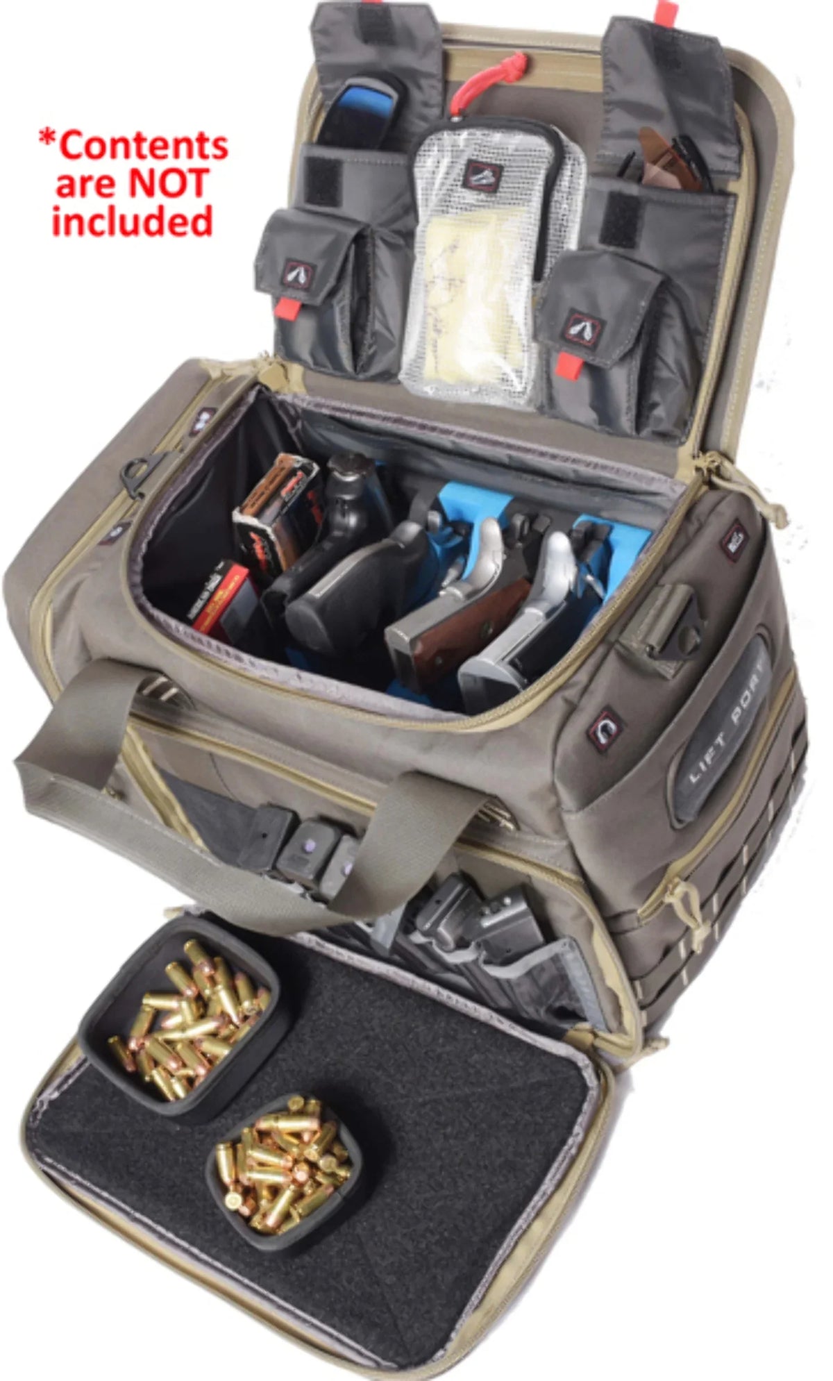 Range Bag with Foam Cradle; Medium/Large; 4 Handguns; Black