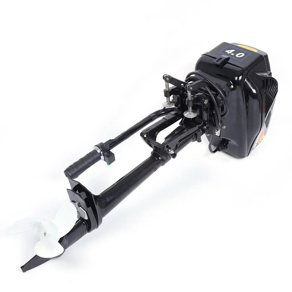 Miumaeov Outboard Motor Current-activated Boat Engine 4HP 48V 1000W Heavy Duty Outboard Fishing Boat Motor Engine Outboard CDI Mount Current-activated Outboard Motor for Inflatable Boats Fishing Boats