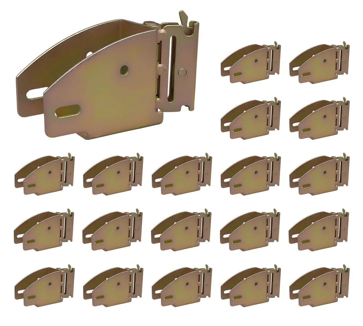 (20 Pack) E-Track Wood Beam Socket Shelf Brackets w/ Rotating Hinge - E Track Bracket for 2x4 & 2x6 Wood Beams Fitting in Truck; Enclosed Trailer; Cargo; Van - E-Track Accessories & Rail System
