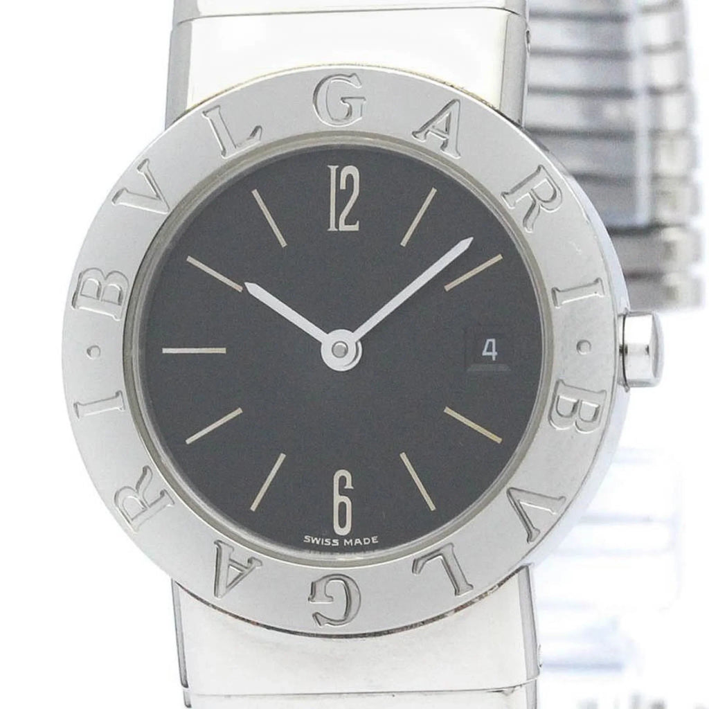 Pre-Owned Polished BVLGARI Tubogas Stainless Steel Quartz Ladies Watch BB26 2TS BF563995 (Good)