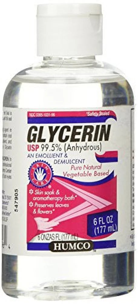 6 Pack - Humco Glycerin Skin Protectant USP 99.5% 6oz Each