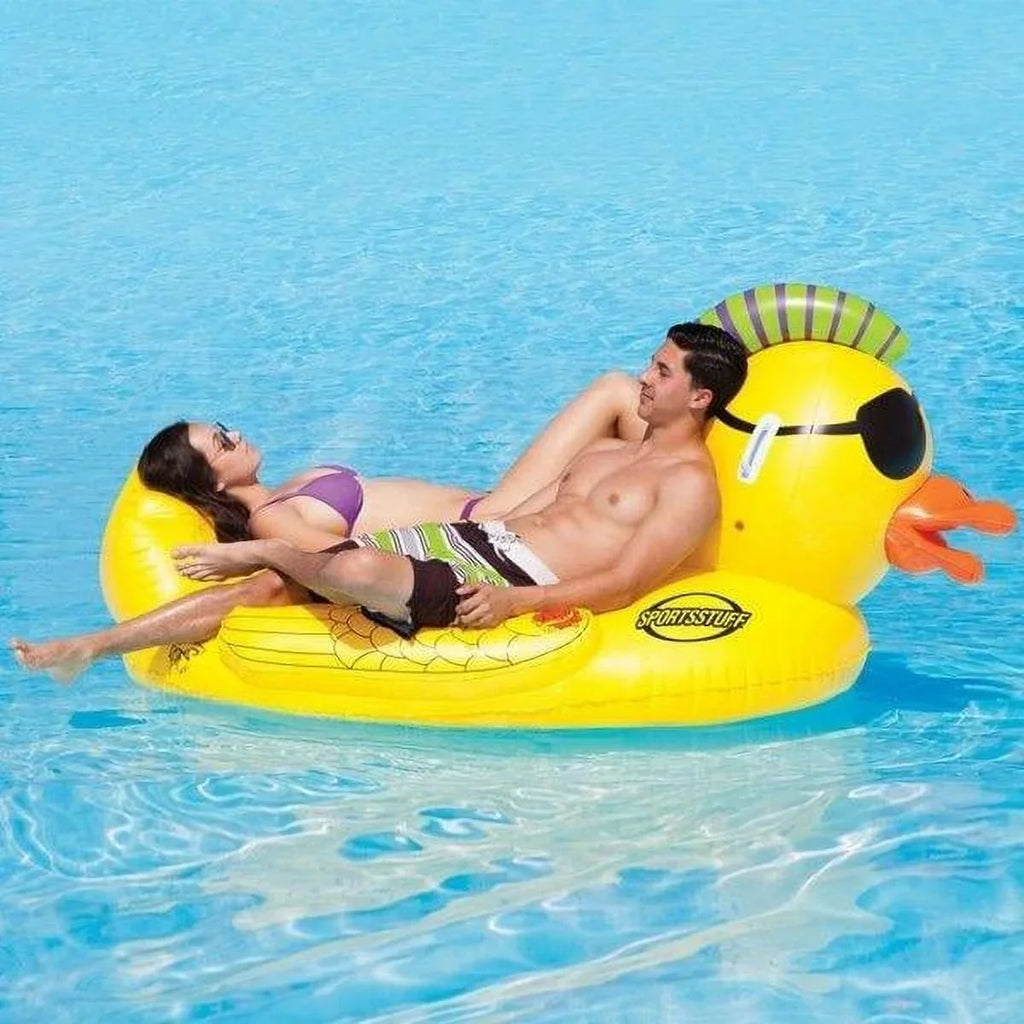 Airhead AHPF3019 Punk Duck Inflatable Pool Float, Yellow