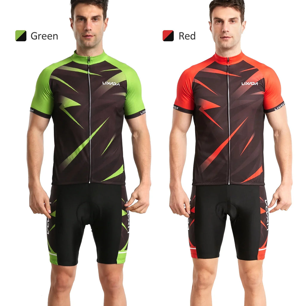 Lixada Cycling Jersey;Padded Mtb Suit Bike Shirt And Shirt And Padded And Padded Mtb Men Breathable Sleeve Buzhi Set Men Mewmewcat Sleeve Bike Shirt Breathable Sleeve Bike