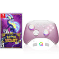 Pokémon Violet Game Disc and Upgraded Switch Pro Controller for Nintendo Switch/OLED/Lite; Wireless Switch Remote for PC/IOS/Android/Steam Pink