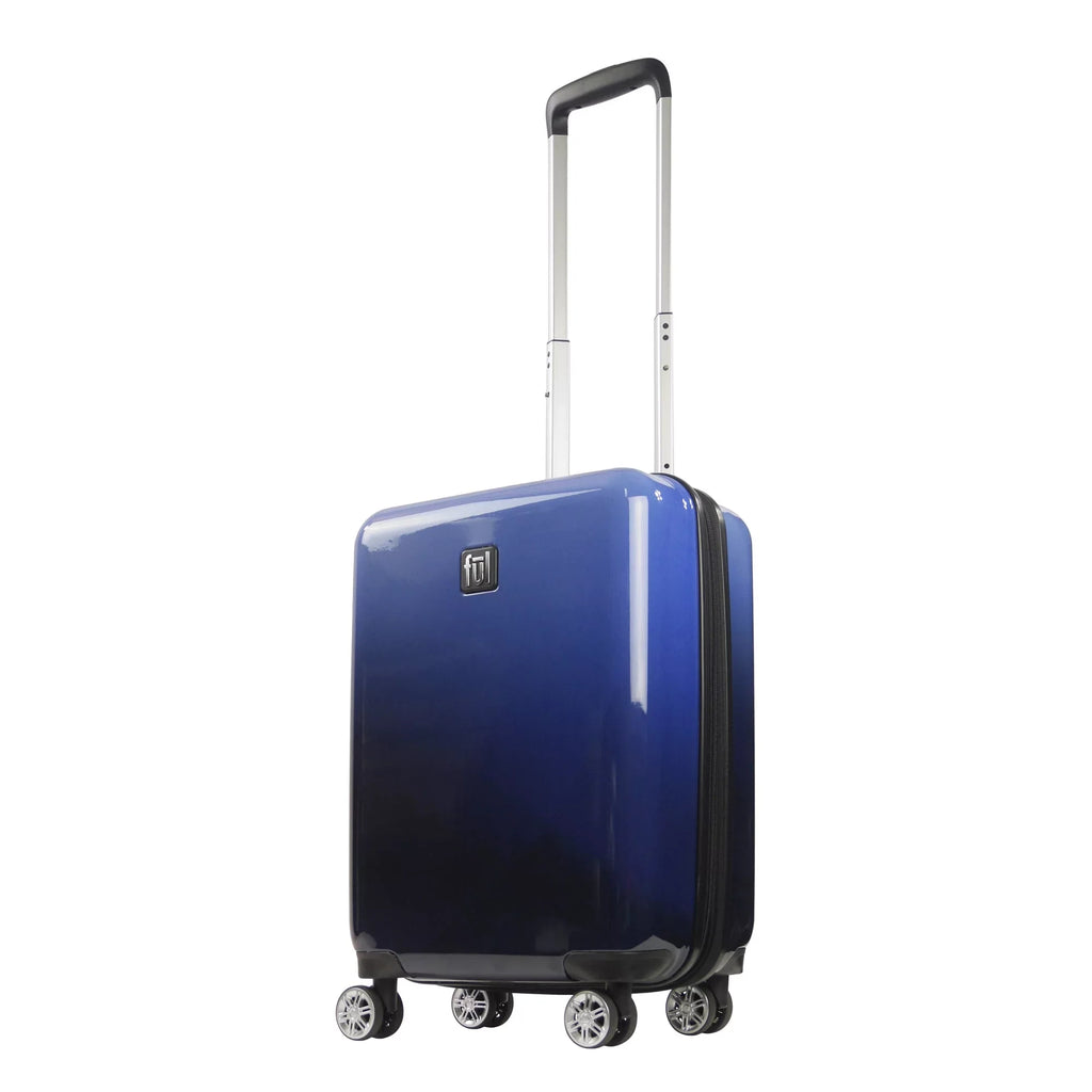 22 cm Impulse Rolling Luggage; Ombre Hardshell Carry On Suitcase with Spinner Wheels; Blue