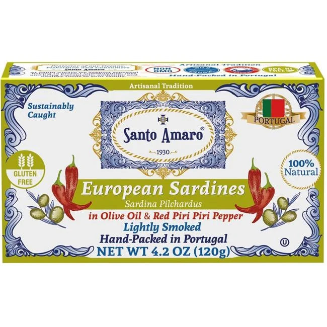 120 g Red Piri Piri Pepper Lightly Smoked Sardines - Pack of 12