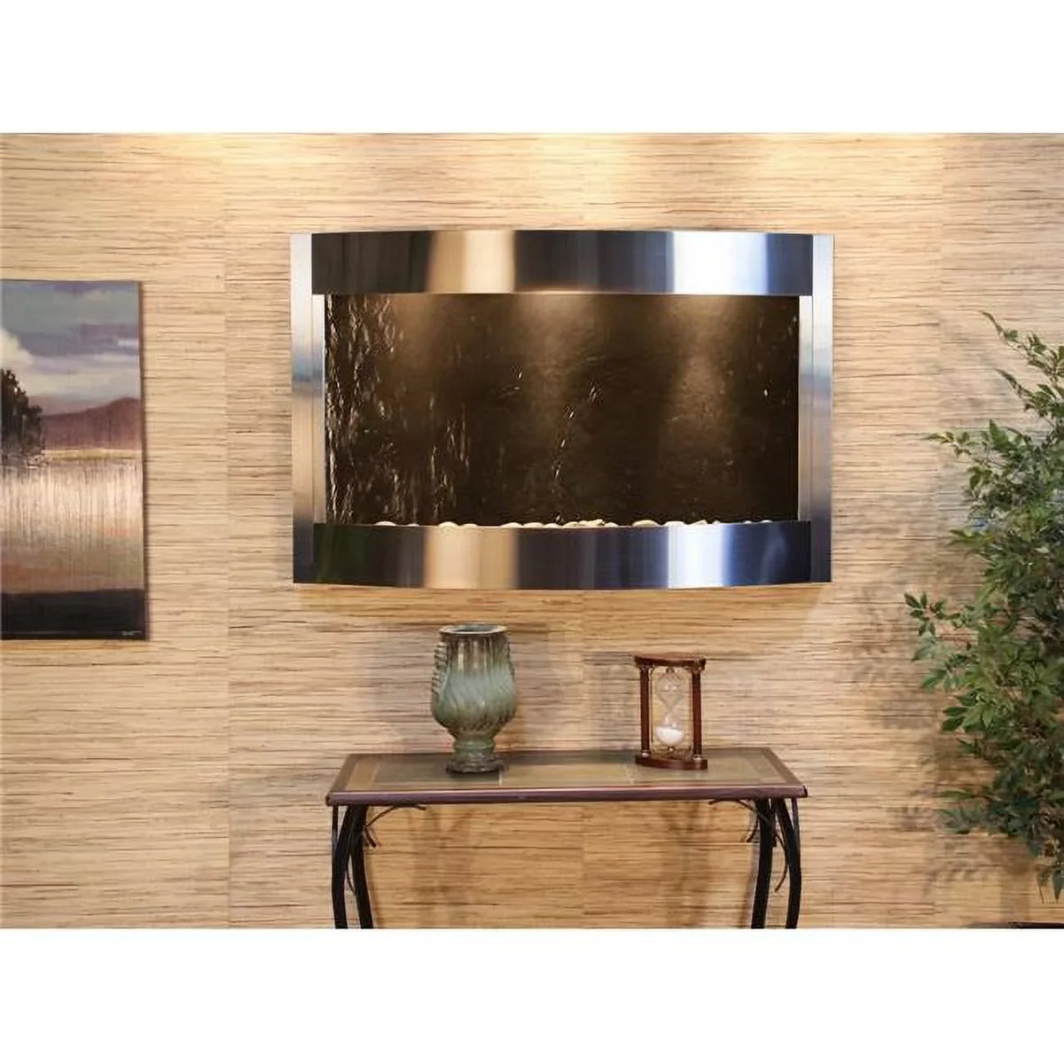 Adagio CWA2011 Calming Fluids Stainless Steel Black Featherstone Wall Fountain