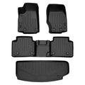 Smartliner SA0568-B0568-E0568 All Weather Custom Fit Black 2 Row & Cargo Liner Behind the 3rd Row Floor Mat Liner Set for 2021-2023 Jeep Grand Cherokee L; Black