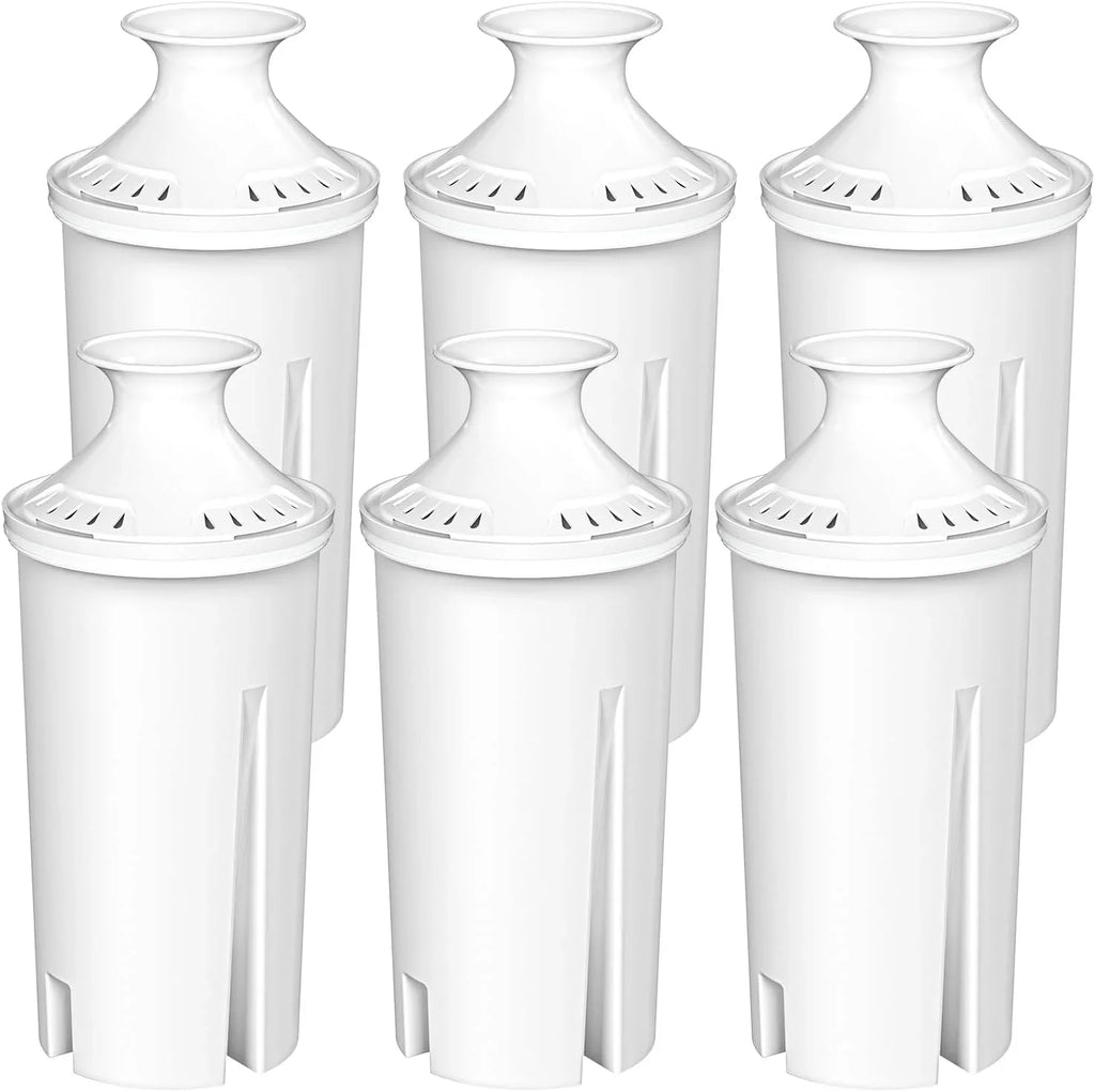 6-Pack Standard Filter Replacements for Brita® Pitchers and Dispensers; NSF Certified to Reduce Chlorine and Bad Taste; BPA free