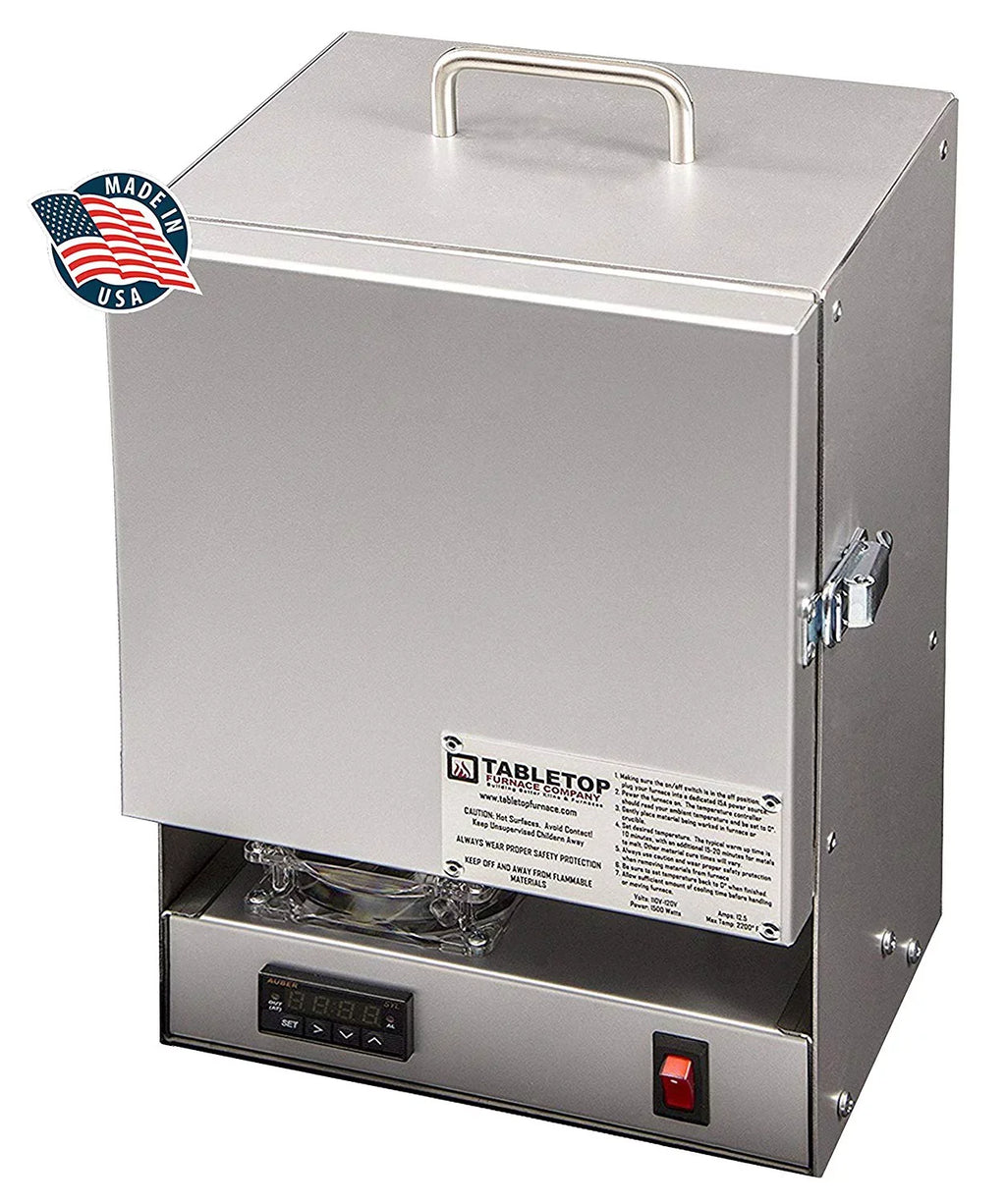 Tabletop Furnace Company RapidFire Pro-L Kiln Stainless Steel Jewelry Making Metal Clay Ceramic Firing Enameling Powered Furnace - FUR-0056