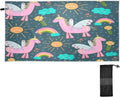 Bestwell Pink Unicorns Beach Towel Oversized Towel Blanket; Thin Lightweight Microfiber Sand Free Quick Dry Towel; 31”X71” Multipurpose Pool Bath Yoga Swim Shower Towel