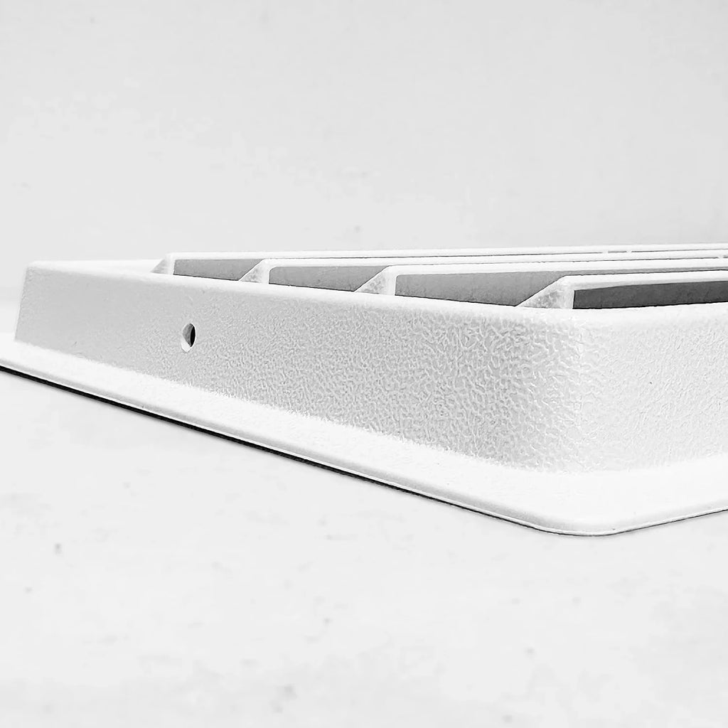 Crawl Space Manual Air Vent with Removable Cover and Vermin Screen (White; 8" Height x 16" Width)