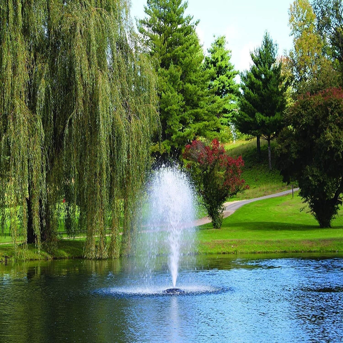 Kasco 1 HP J Series Decorative Fountain - 120V with 50 Ft Current-activated Power Cord | Pond and Lake Fountain | Efficient Pond Aerator Outdoor Fountain Black