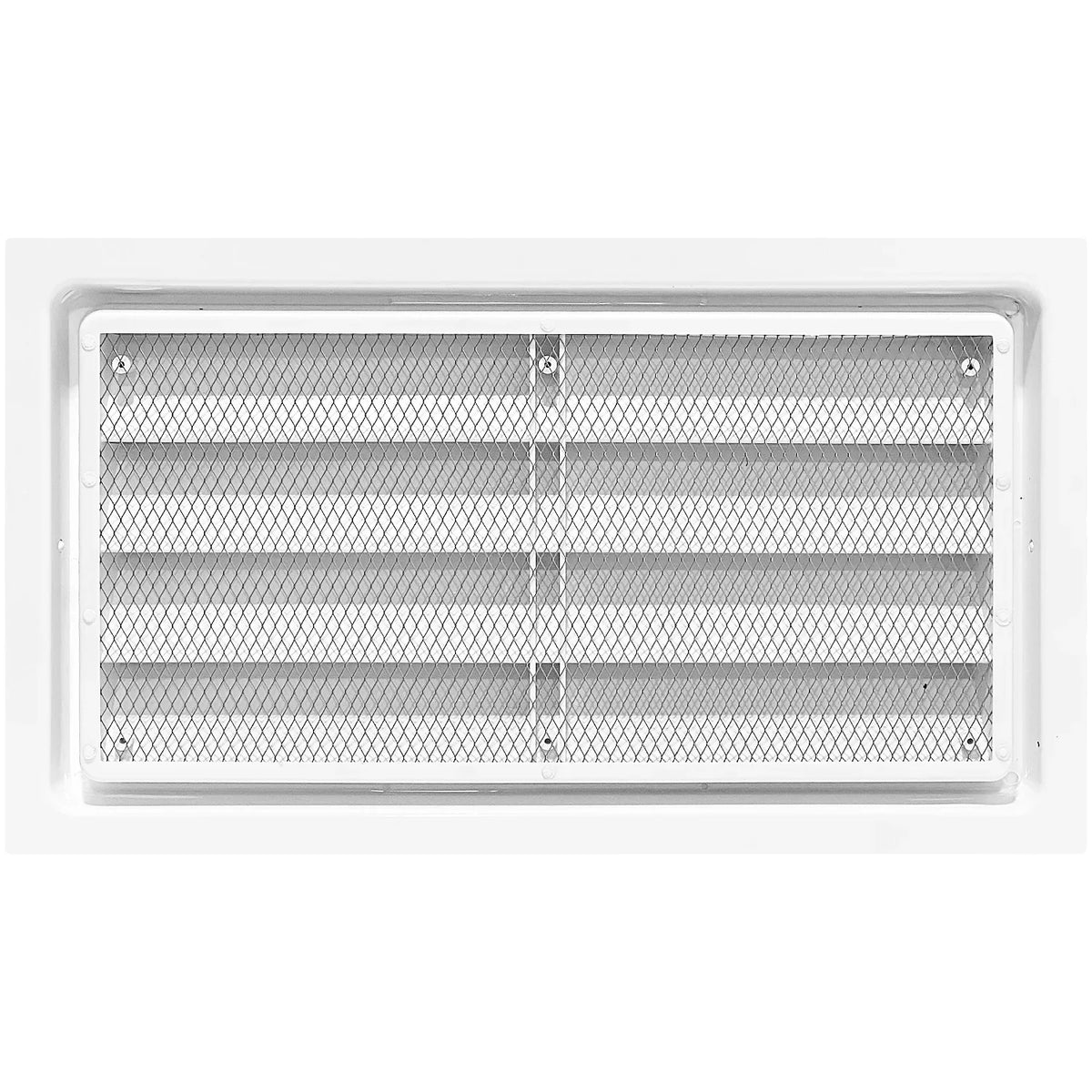 Crawl Space Manual Air Vent with Removable Cover and Vermin Screen (White; 8" Height x 16" Width)