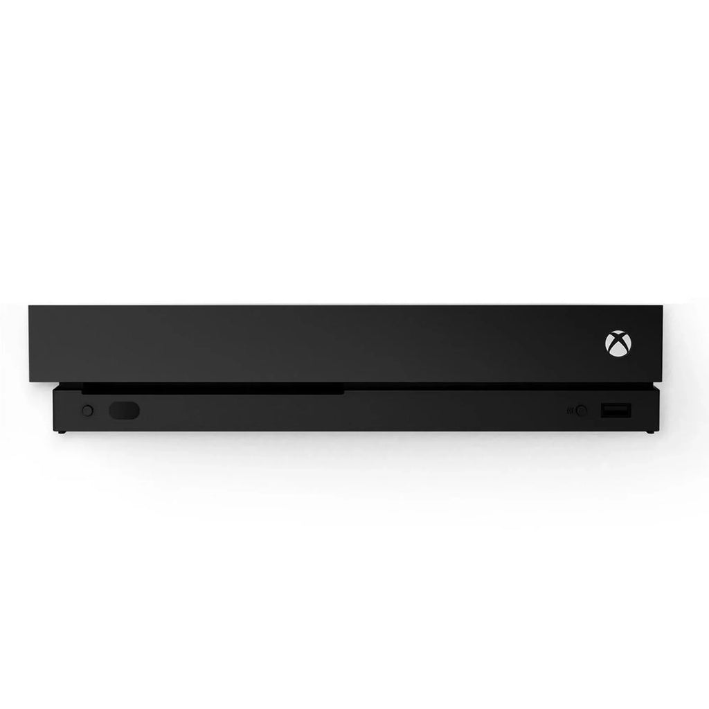 Pre-Owned Microsoft Xbox One X 1TB with 2 Controller; 4K Ultra HD Black with BOLT AXTION Cleaning Kit HDMI Bundle (Refurbished: Like New)