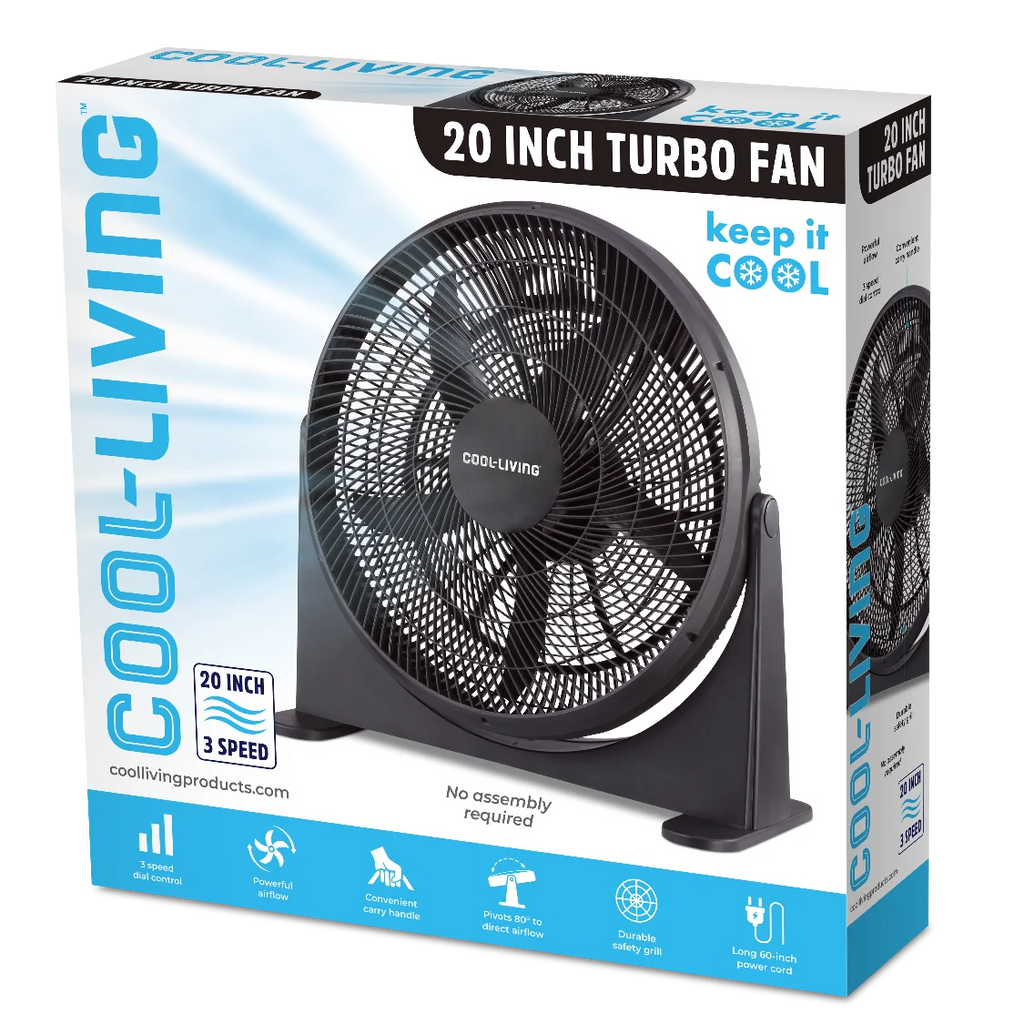 20-inch Turbo Fan; 3 Speed