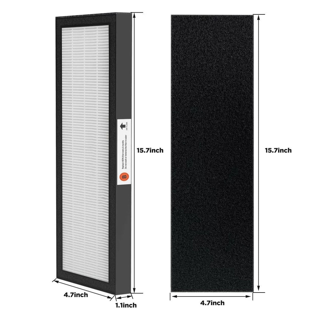 SimPure Raplacement Filter for FLT4825 Air Purifier; 4 Pack