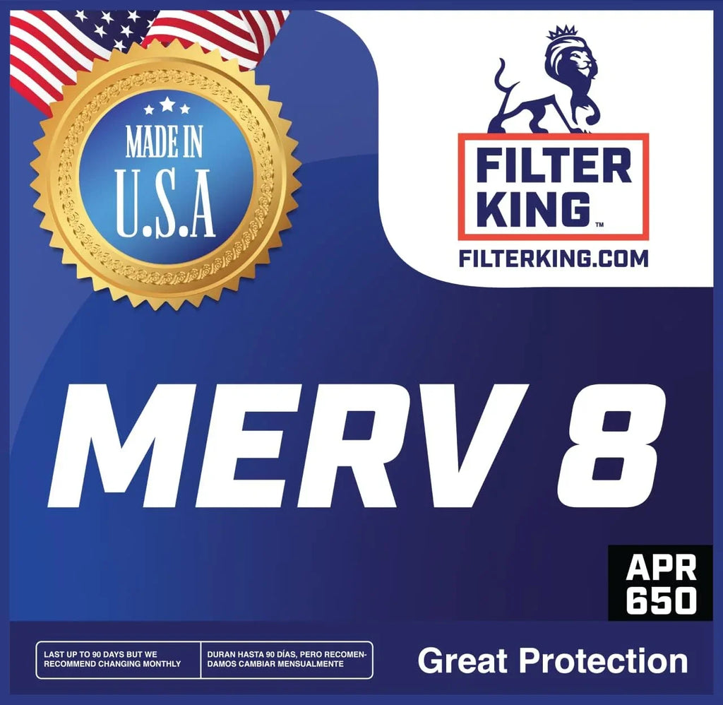 Filter King 12.5x63.5x1 Air Filter | 4-PACK | MERV 8 HVAC Pleated A/C Furnace Filters | MADE IN USA | Actual Size: 12.5 x 63.5 x .75"