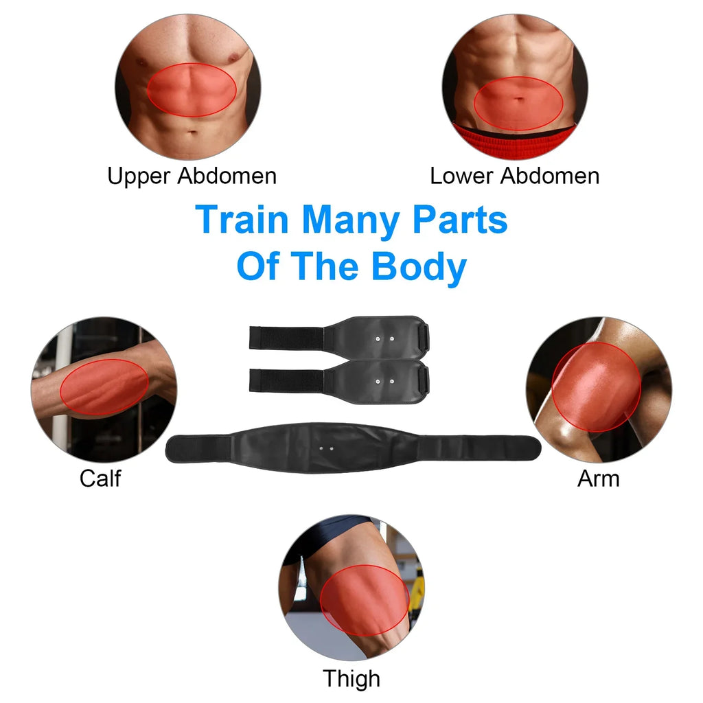 iMounTEK Muscle Stimulator Workout Equipment Abdominal Toning Belt ABS Training Fitness Equipment Waist Trimmer Belt; 6 Modes; 18 Intensity Levels; Home Office Equipment