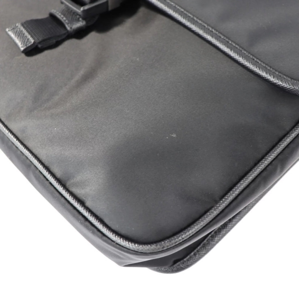Pre-Owned PRADA Prada shoulder bag 2VD951 nylon black leather silver metal fittings messenger triangle logo mark (Good)