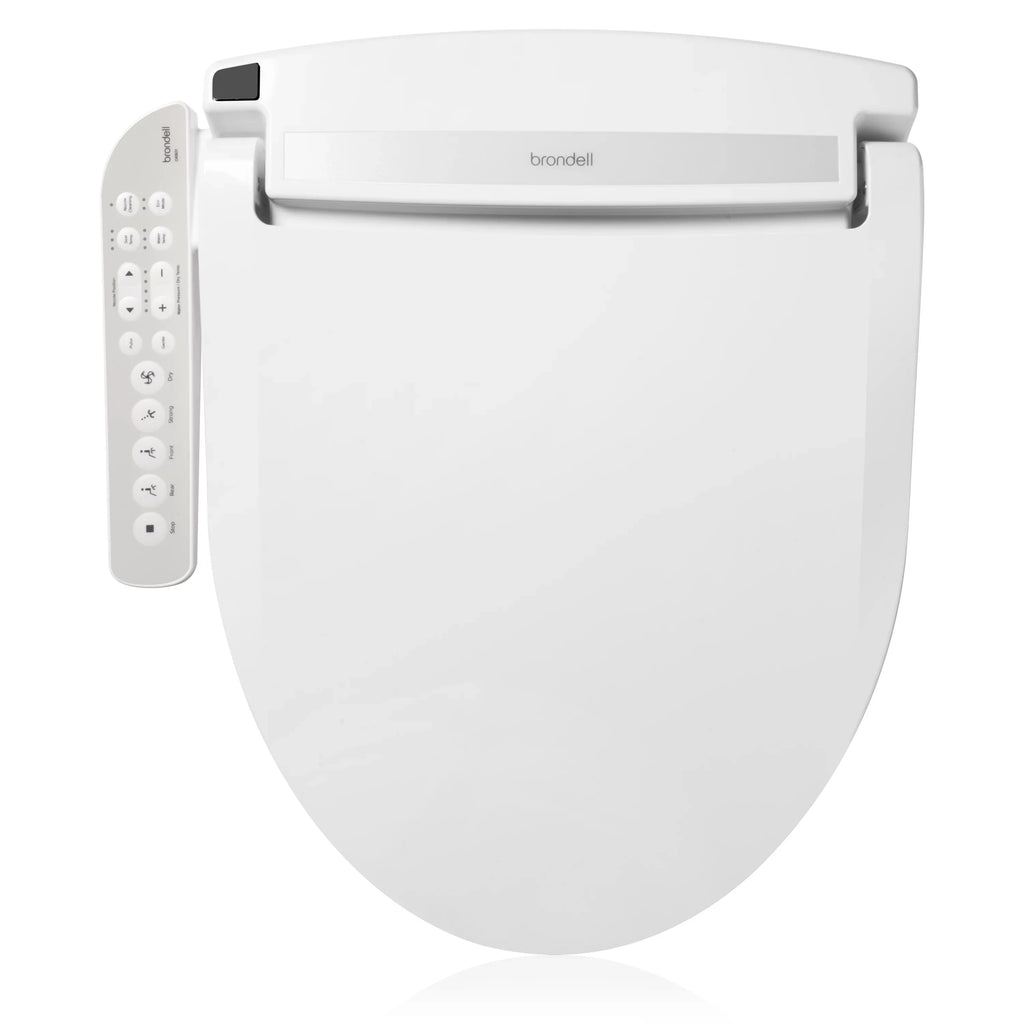 Brondell Swash Select DR801 Sidearm Bidet Seat with Warm Air Dryer and Deodorizer; Round White