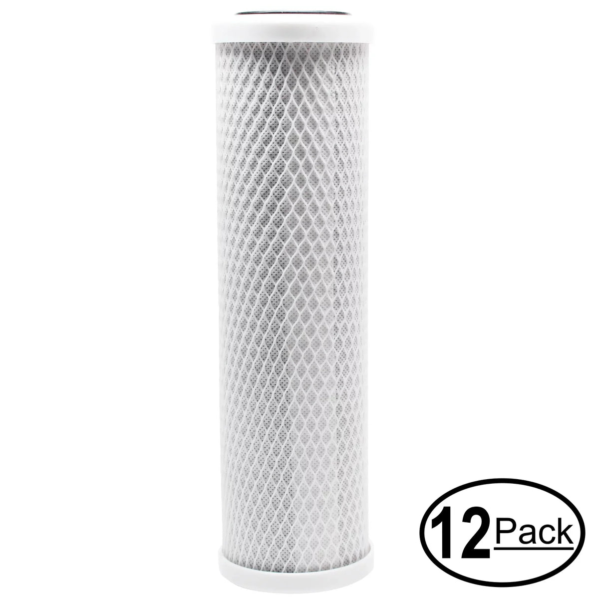 12-Pack Replacement for MaxFluid 103461 Activated Carbon Block Filter - Universal 10 inch Filter for MaxFluid 3 Stage Whole house System - Denali Pure Brand