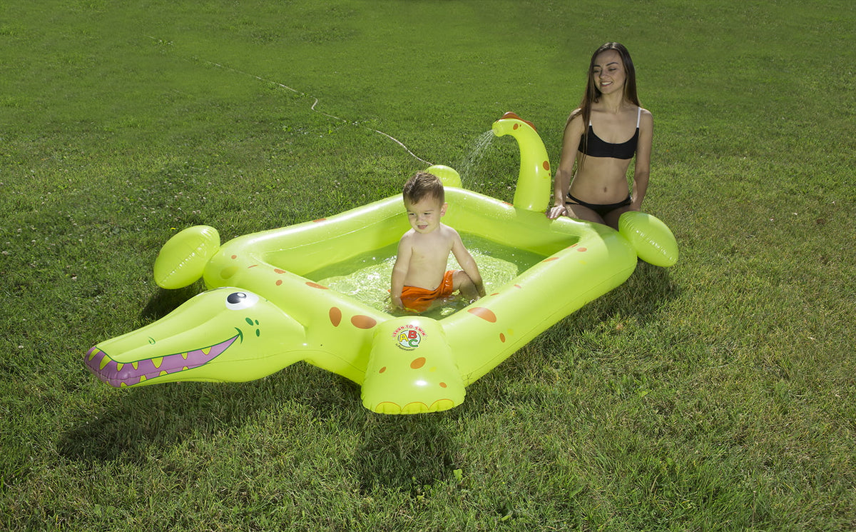 Poolmaster Crocodile Apply Inflatable Kiddie Swimming Pool