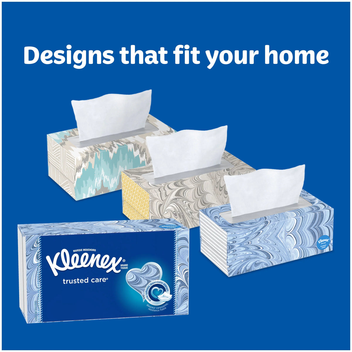 Kleenex Trusted Care Everyday Facial Tissues; 100 Tissues per Flat Box; 16 Pack (1;600 Tissues Total)