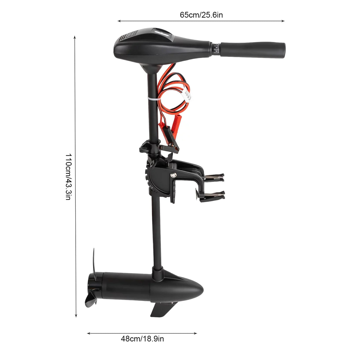 Miumaeov Voltage-driven Trolling Motor; 12V 58 LBS Fishing Boat Engine Short Shaft Marine Outboard Motor Drive