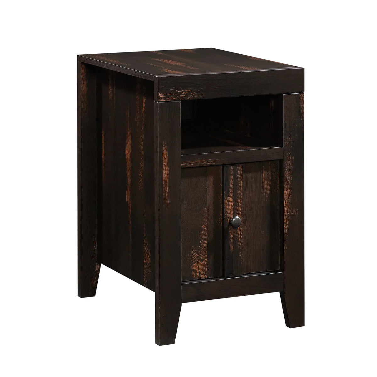 Sauder Dakota Pass End Table; Char Pine Finish