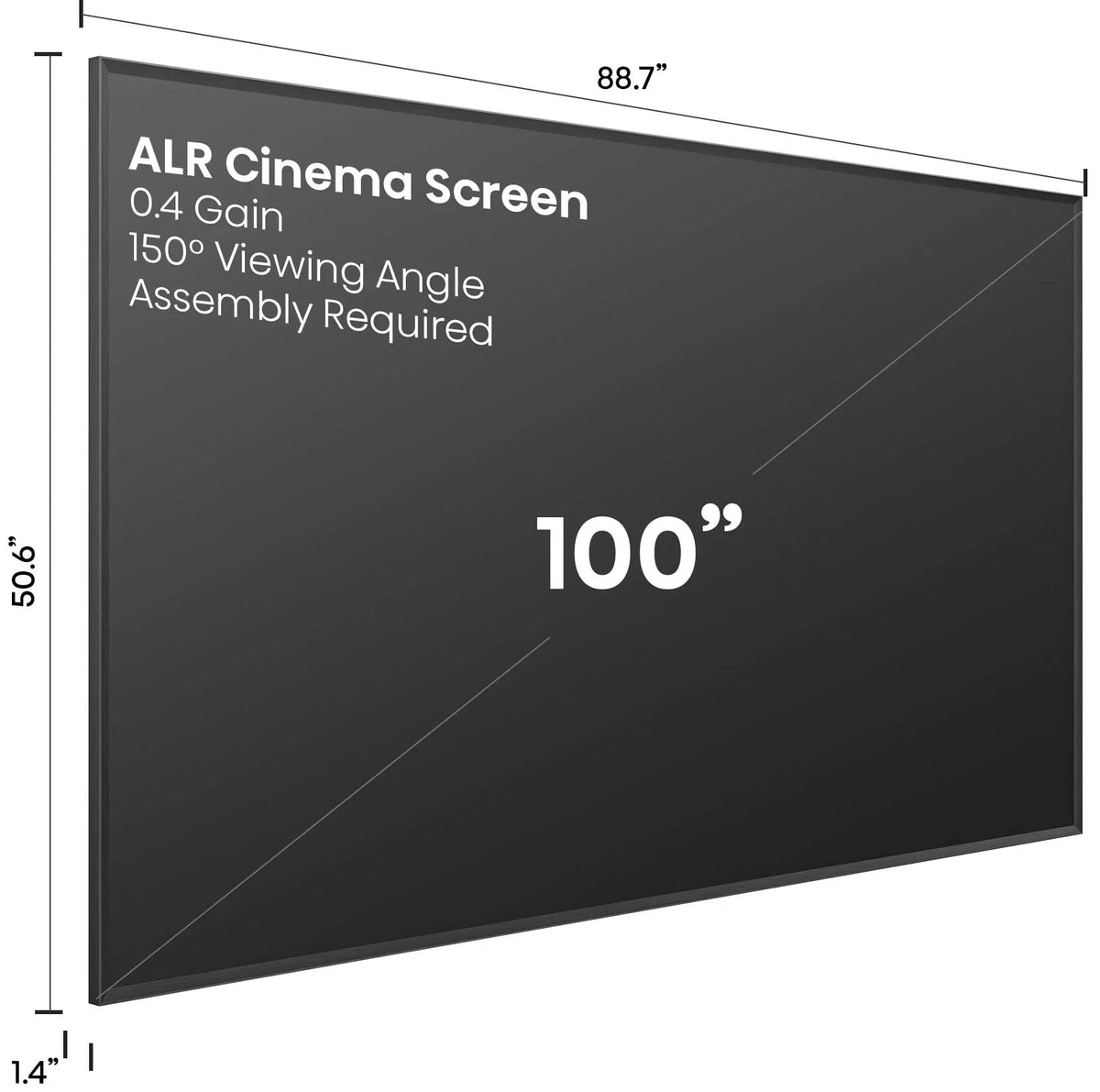 Hisense L9G Series Trichromal Laser TV Bundle w/ 100'' Tv Screen ALR Cinema Screen; Projector & TV Stand (120L9G)