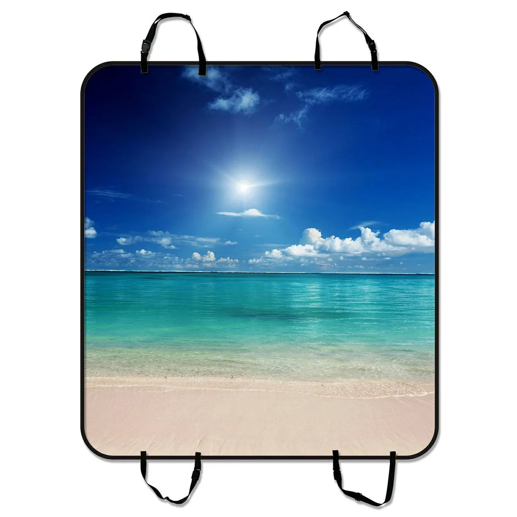GCKG Tropical Beach Pet Car Seat Cover Dog Car Seat Mat Hammock Cargo Mat Trunk Mat For Cars Trucks and SUV 54x60 inches