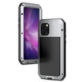Gorilla Glass Aluminum Metal iPhone 14 Pro Max Case (Silver) Heavy Duty Military Grade Shockproof and Scratch Resistant Protection; Rugged Outdoor Travel