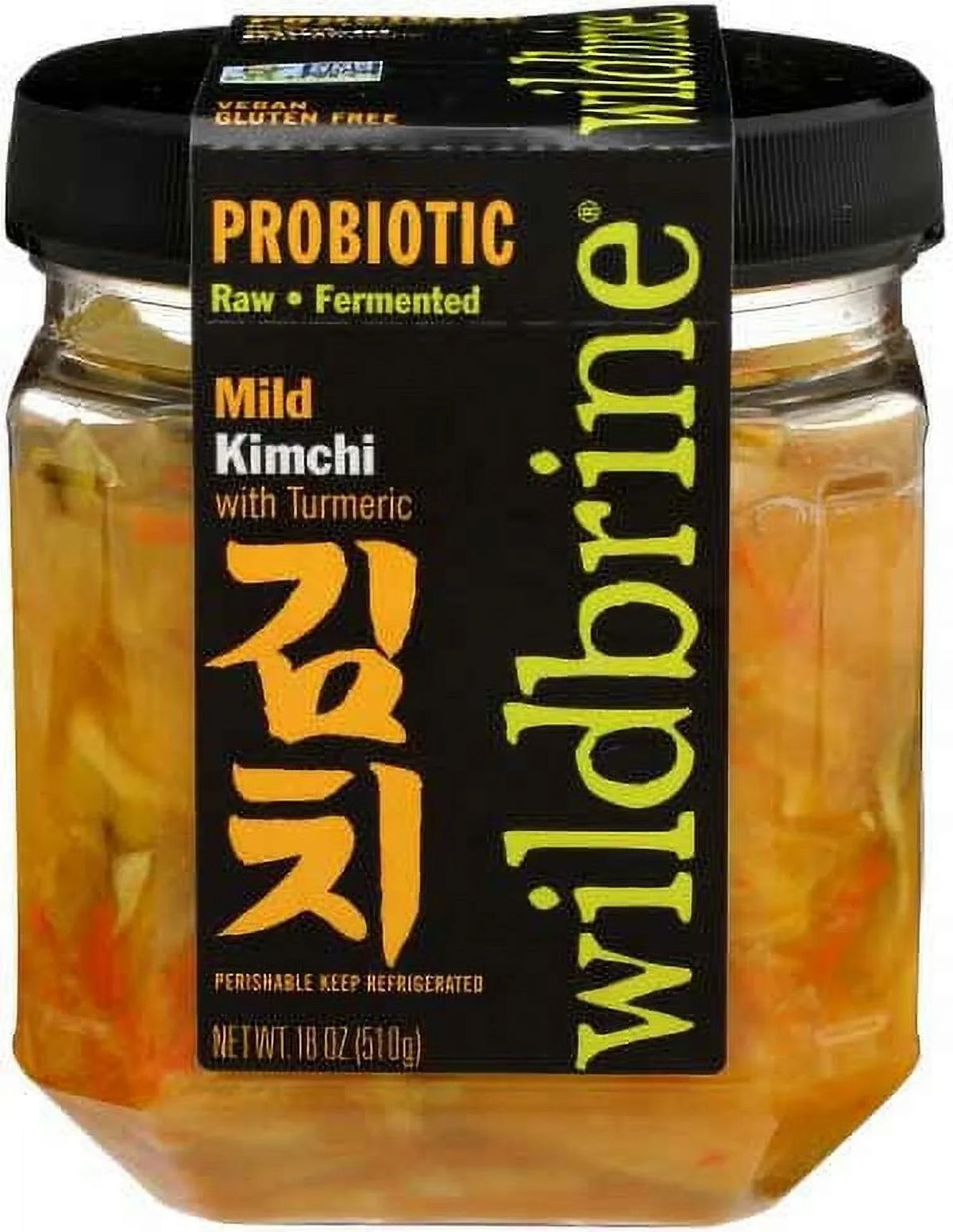 Wildbrine Probiotic Mild Kimchi with Turmeric; 18 Ounce -- 6 per case.