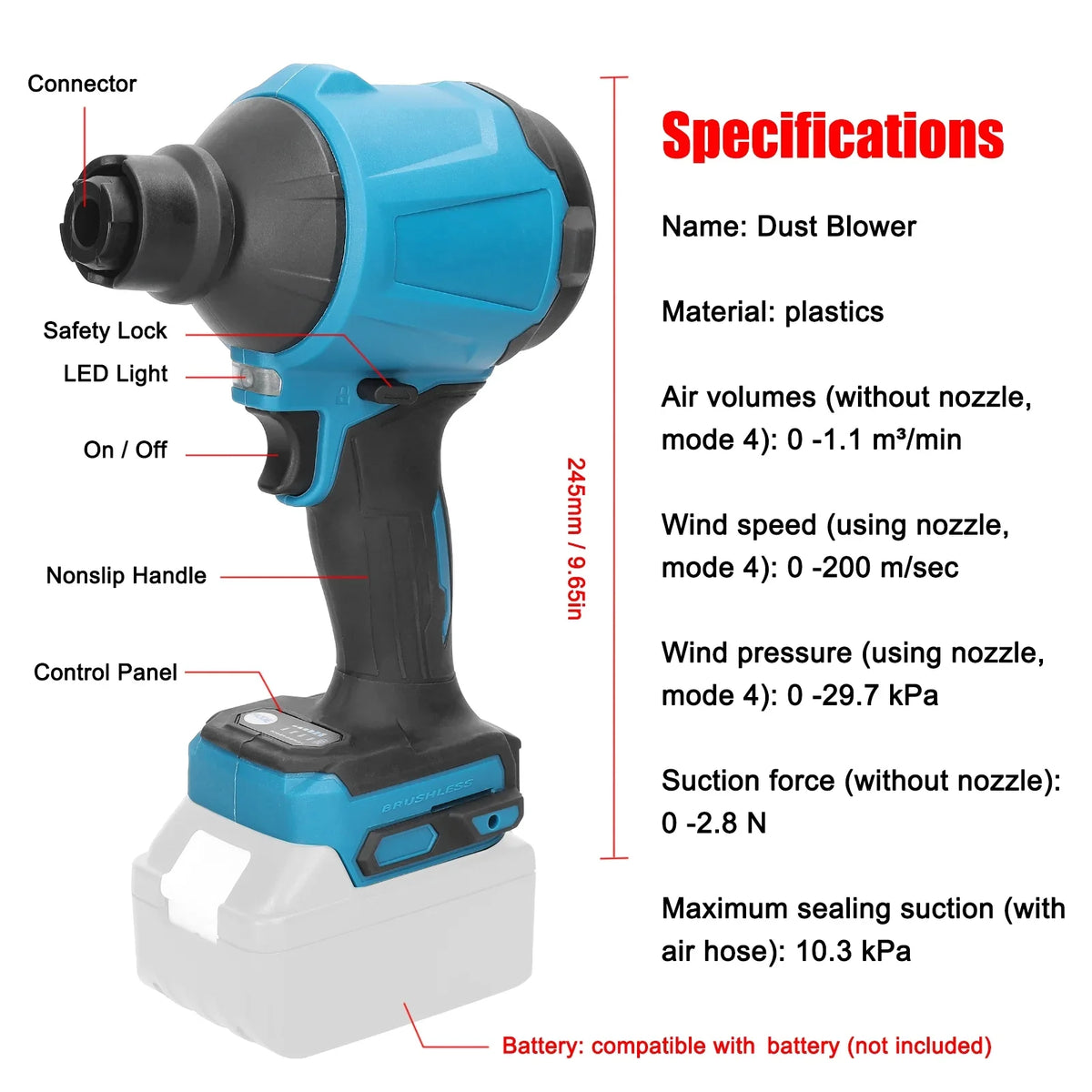 moobody Air Dust System - Rechargeable Current-activated Cordless Inflator for Effective Dust Blowing and Narrow-space Cleaning.